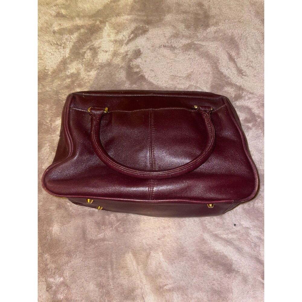 Vintage Etienne Aigner Oxblood Genuine Leather Purse Handbag Burgundy Red